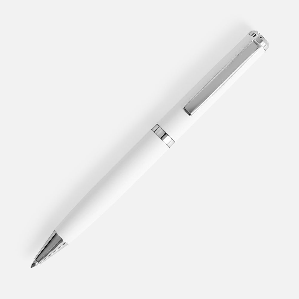 Ручка шариковая Inkish Chrome в футляре, белая