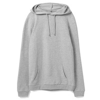 Толстовка с капюшоном унисекс Hoodie, серый меланж, размер 5XL