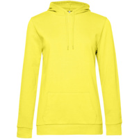 Толстовка с капюшоном женская Hoodie, желтая, размер XXL