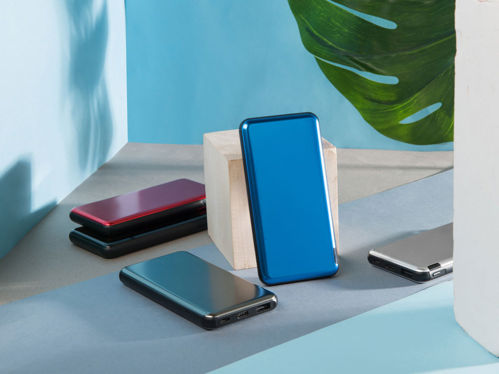 Внешний аккумулятор Forge v.2 металл, 10000mah, синий