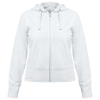 Толстовка женская Hooded Full Zip белая, размер L