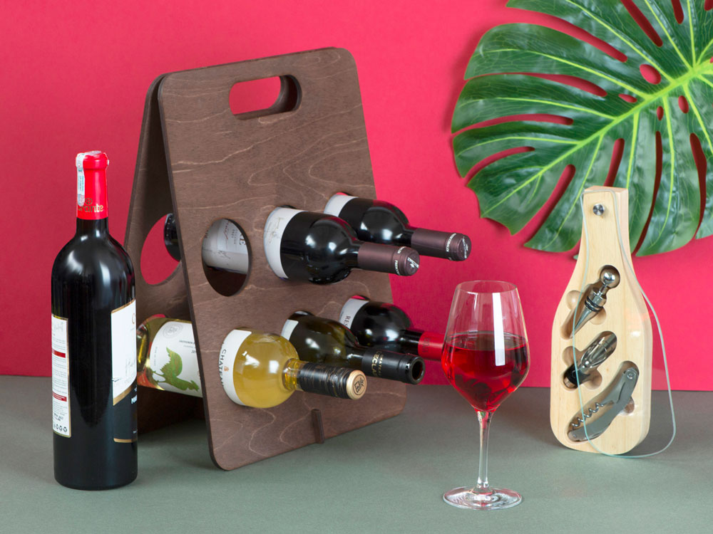 Набор аксессуаров для вина со стеклянной крышкой Pinotage