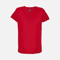 Футболка женская Regent Women с V-образным вырезом, красная, размер XXL