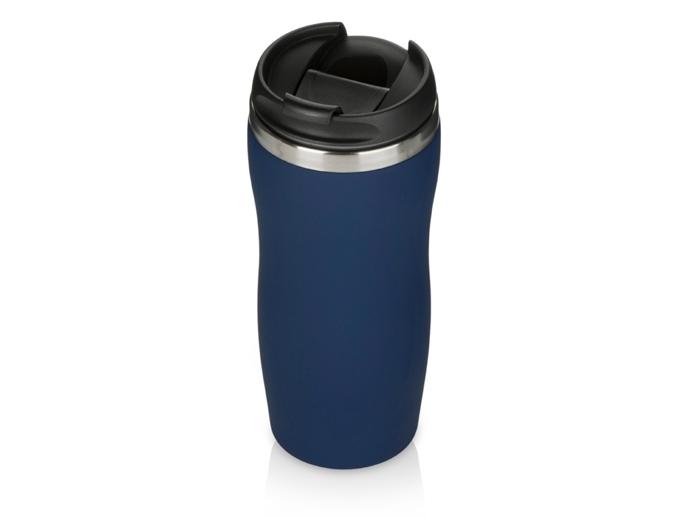 Термокружка Double wall mug C1, soft touch, 350 мл, темно-синий (Р)