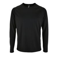 Футболка с длинным рукавом Sporty LSL Men черная, размер 3XL