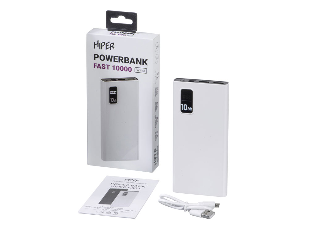 Портативный внешний аккумулятор FAST, 10000 mAh