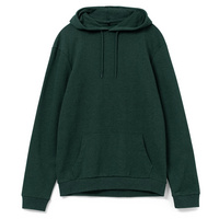 Толстовка с капюшоном унисекс Hoodie, темно-зеленый меланж, размер 3XL