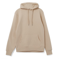 Толстовка с капюшоном унисекс Hoodie, бежевая, размер 3XL