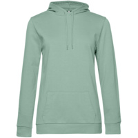 Толстовка с капюшоном женская Hoodie, серо-зеленая, размер XXL