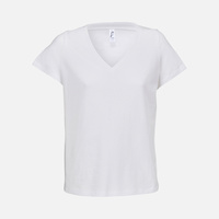 Футболка женская Regent Women с V-образным вырезом, белая, размер XXL