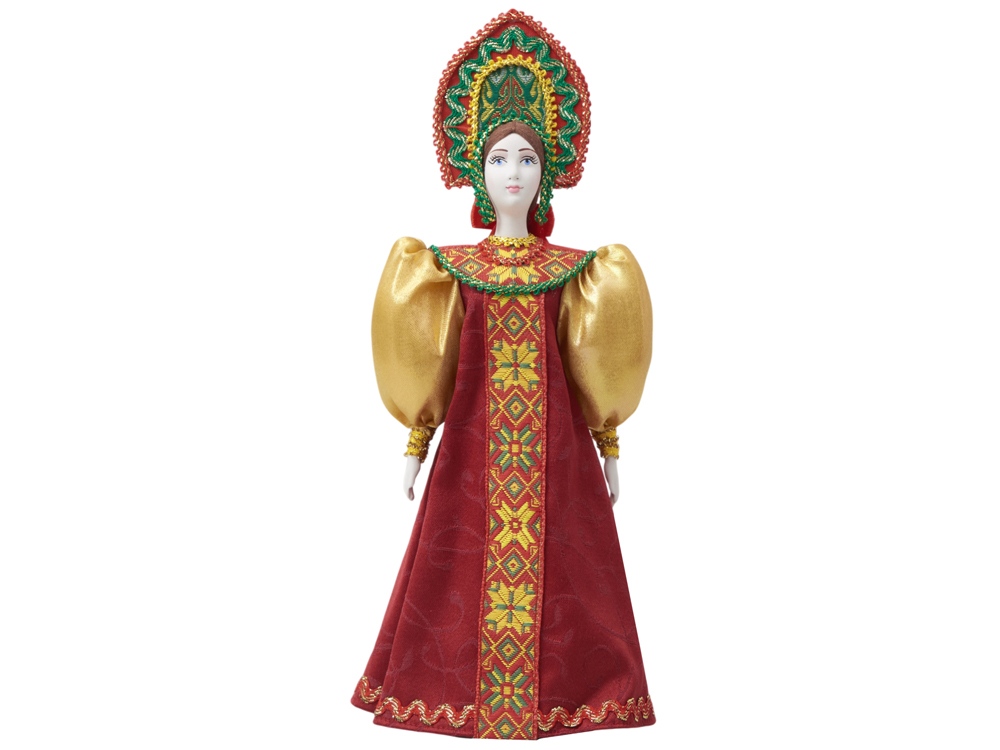 Подарочный набор: кукла фарфоровая, чай Малина с мятой