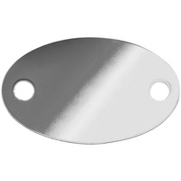 Шильдик металлический Alfa Oval, серебристый (хром)