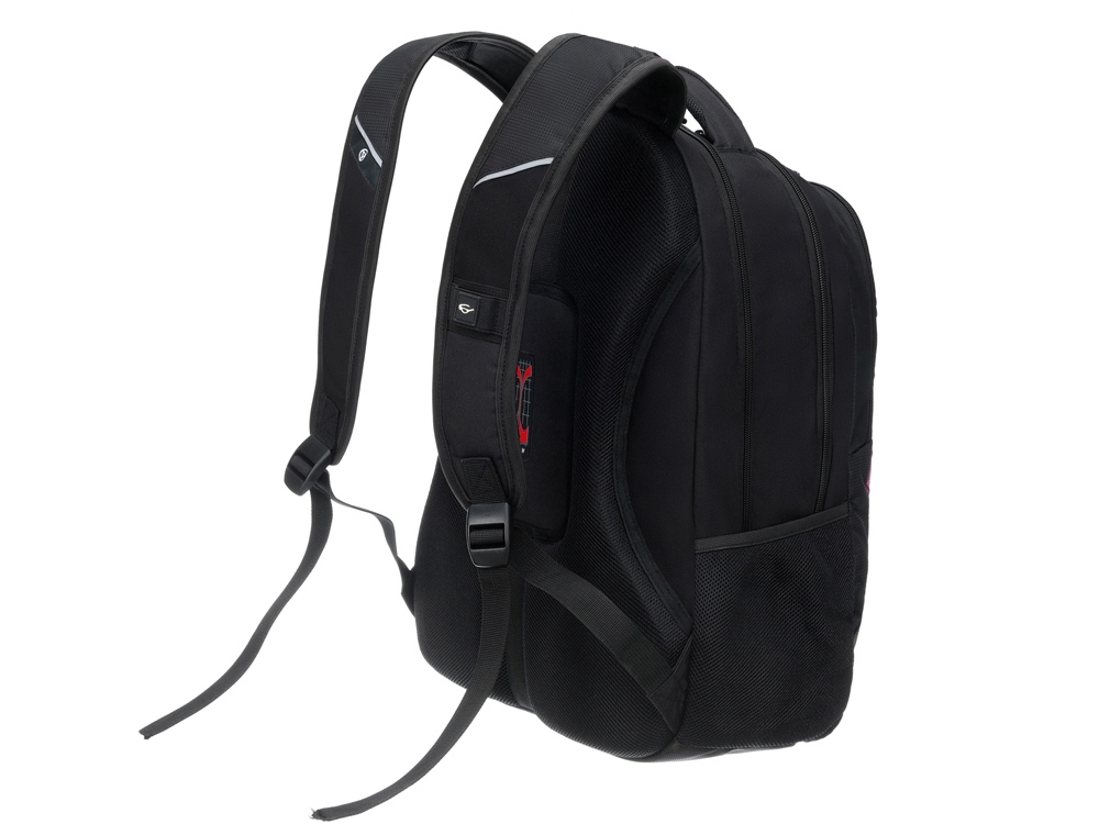 Рюкзак TORBER XPLOR с отделением для ноутбука 15, чёрный/бордовый, полиэстер 600D, 35x20x47 см, 33л