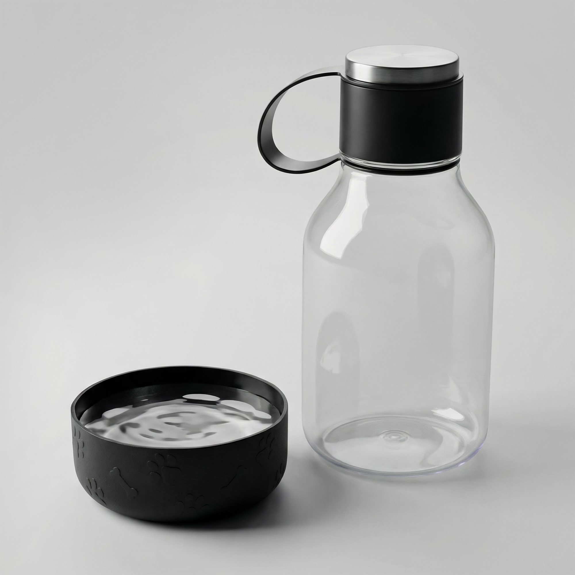 Бутылка для воды 2-в-1 Dog Bowl Bottle со съемной миской для питомцев, 1500 мл