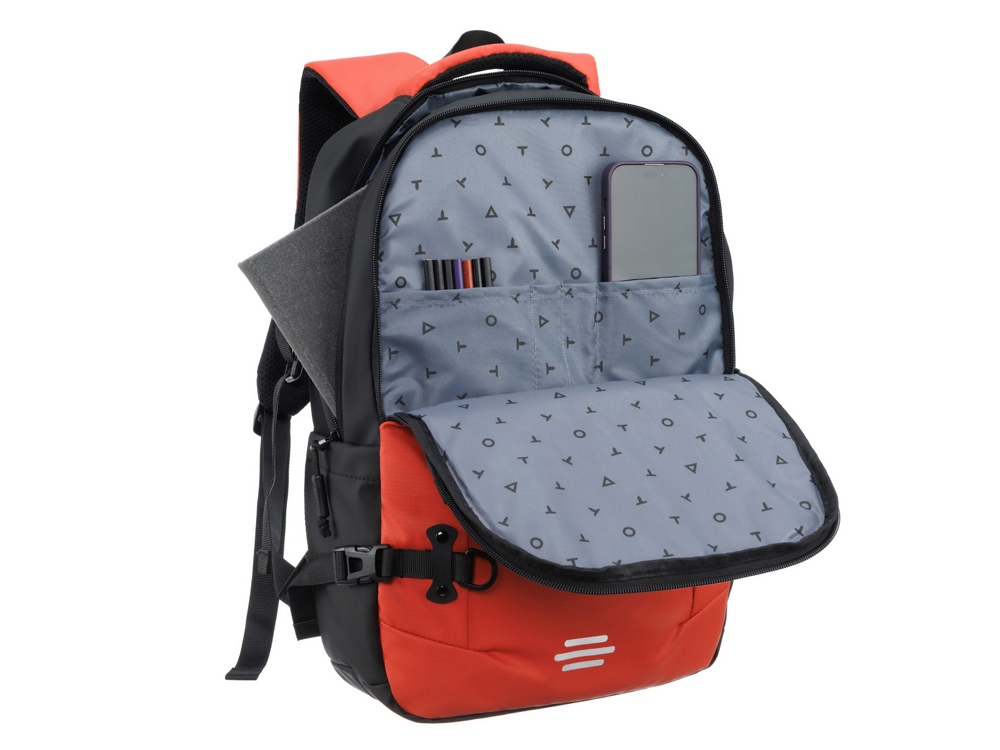 Рюкзак спортивный TORBER Xtreme 18, оранжевый/чёрный, 31 х 12 х 46 см, 17л