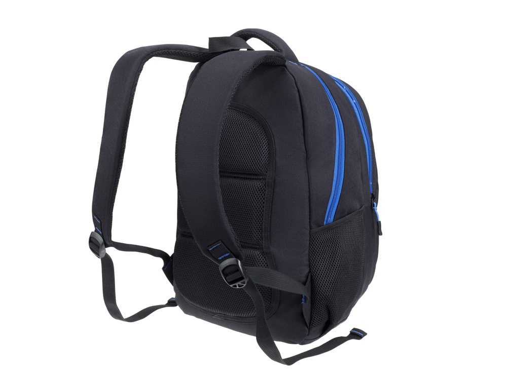 Рюкзак TORBER CLASS X, черный с синей вставкой, полиэстер 900D, 45 x 32 x 16 см