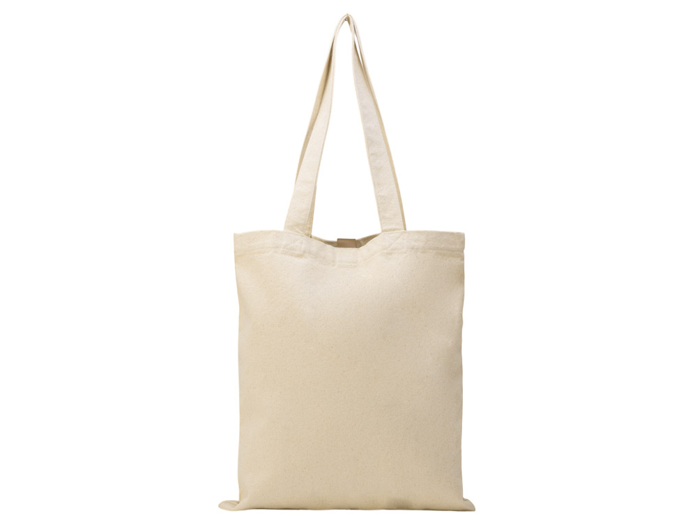 Сумка Clip из хлопка 340 г/м2 с застежкой из экокожи, натуральный