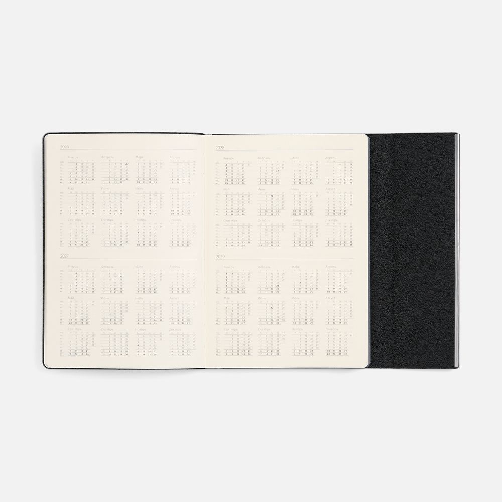Ежедневник Petrus Flap, недатированный, черный