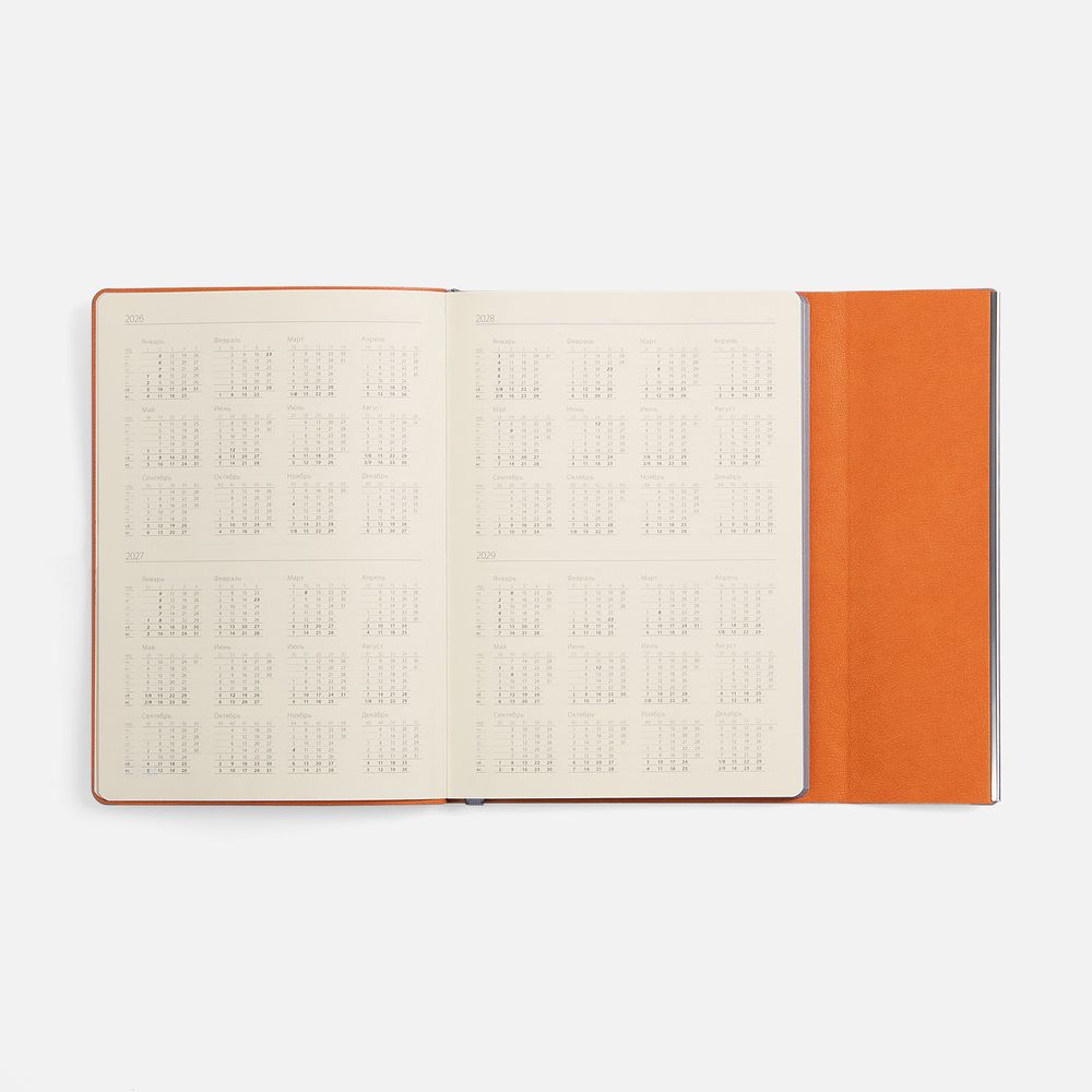Ежедневник Petrus Flap, недатированный, оранжевый