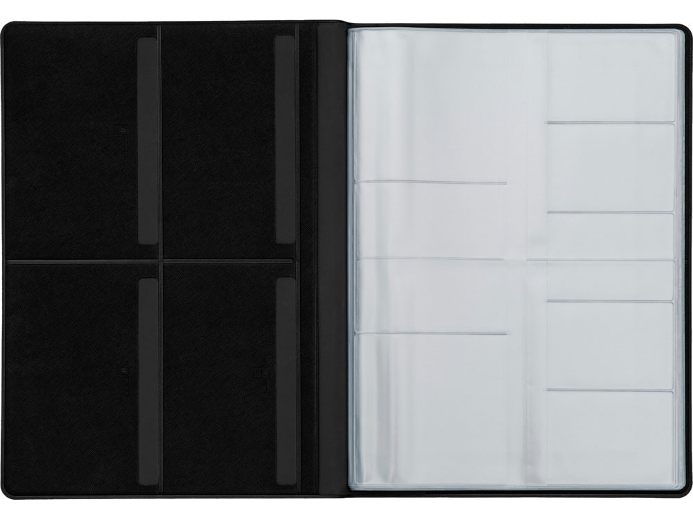 Органайзер Favor 2.0 для семейных документов на 4 комплекта документов, формат А4, черный