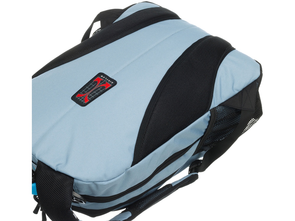 Рюкзак TORBER ROCKIT серый/голубой, полиэстер/добби, 32x15x46 см, 22 л