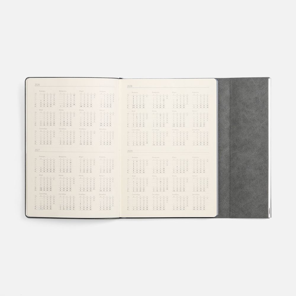 Ежедневник Petrus Flap, недатированный, серый