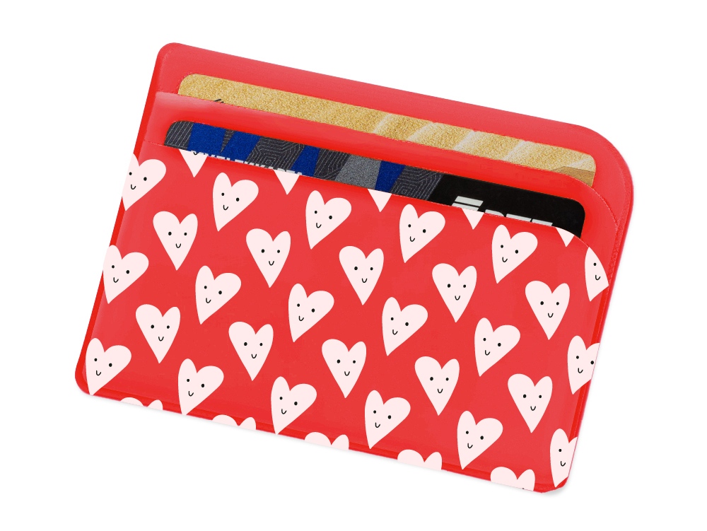 Картхолдер для 3-х карт с возможностью полноцветной печати, софт-тач