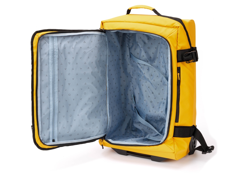 Сумка на колесах TORBER MOBI, желтый, полиэстер 900D с PU покрытием, 60 х 38 х 25,5 см, 57 л