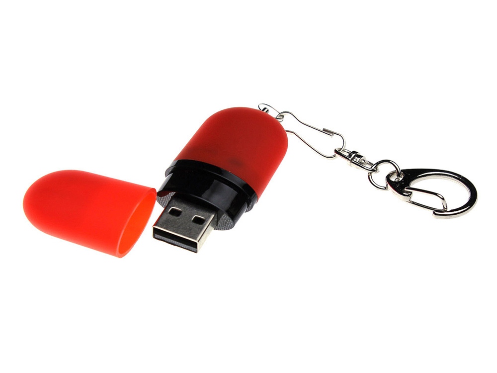 Флешка Goutte Soft-touch на 128 Гб, красный