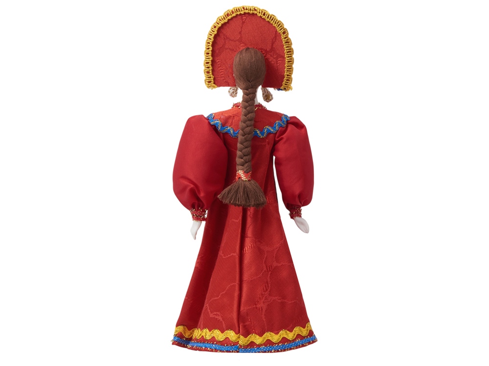 Подарочный набор: кукла фарфоровая, крем-мед, красный