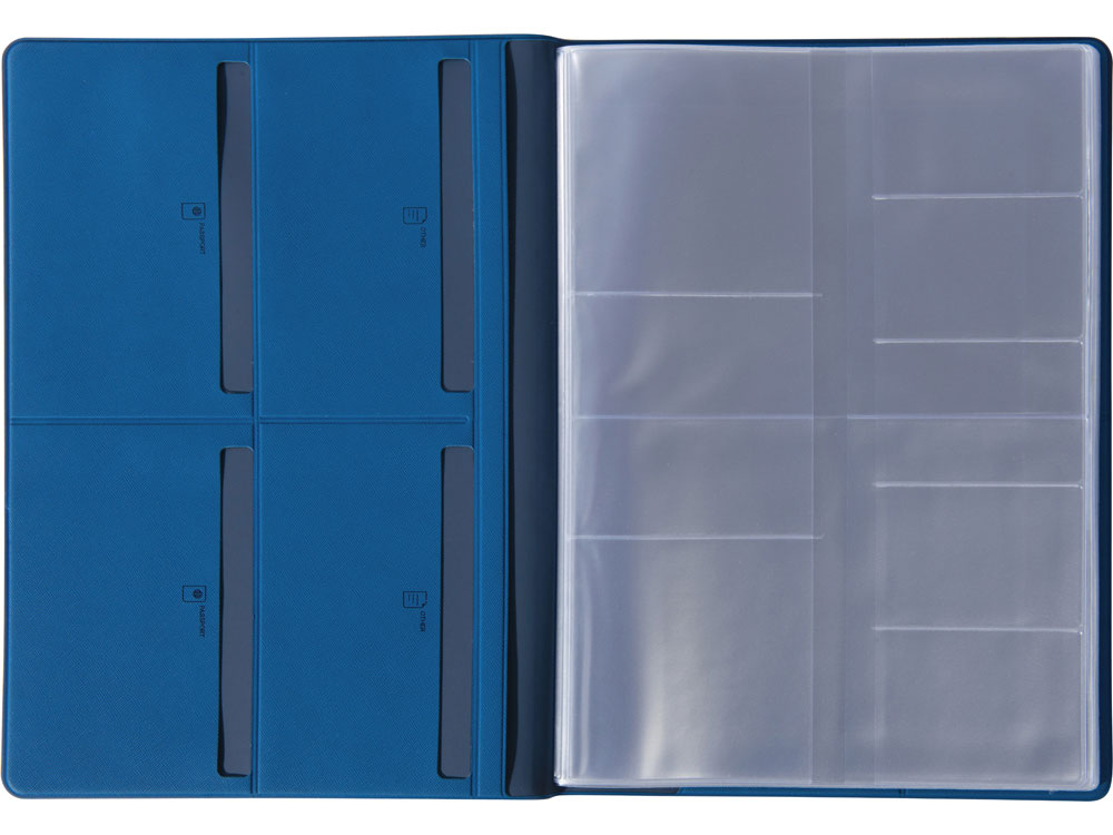 Органайзер Favor 2.0 для семейных документов на 4 комплекта документов, формат А4, синий