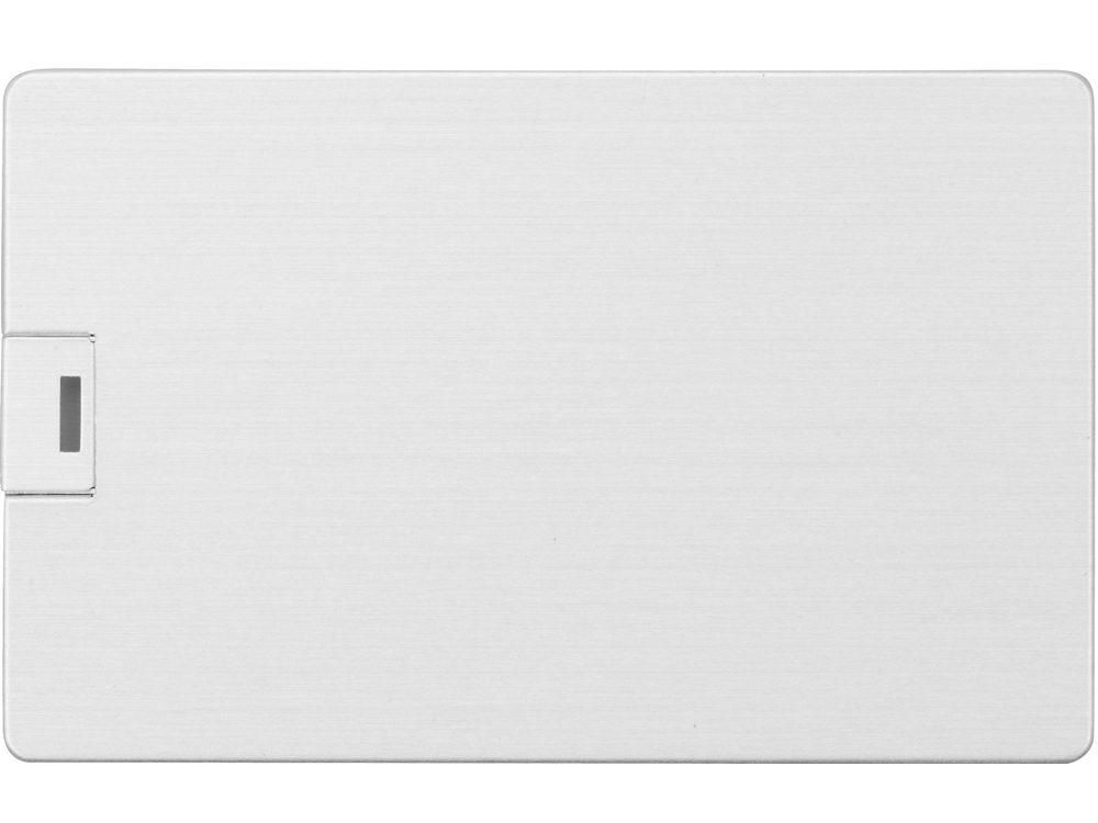 Флеш-карта USB 2.0 64 Gb в виде металлической карты Card Metal, серебристый