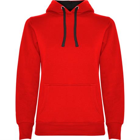 Толстовка URBAN WOMAN женская, КРАСНЫЙ/ЧЕРНЫЙ 2XL