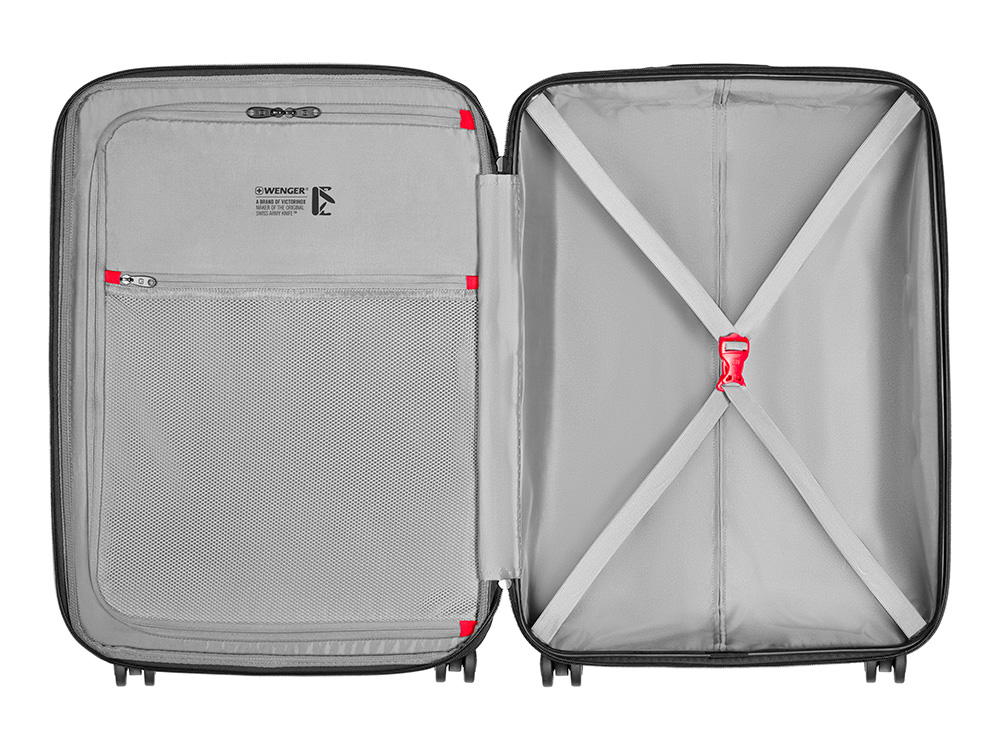 Чемодан WENGER Prymo, чёрный, средний, 45х65х26 см, 59 л, ABS+PC