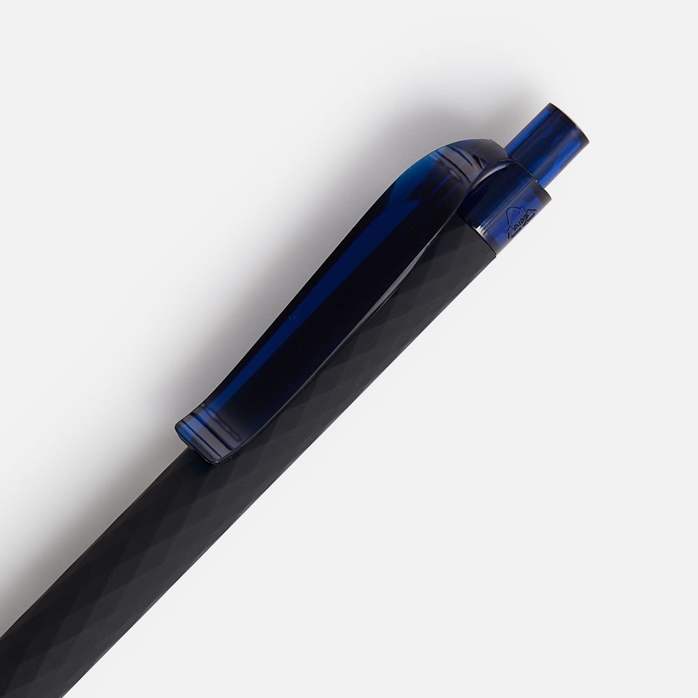 Ручка шариковая Prodir QS01 PRT-T Soft Touch, черная с синим