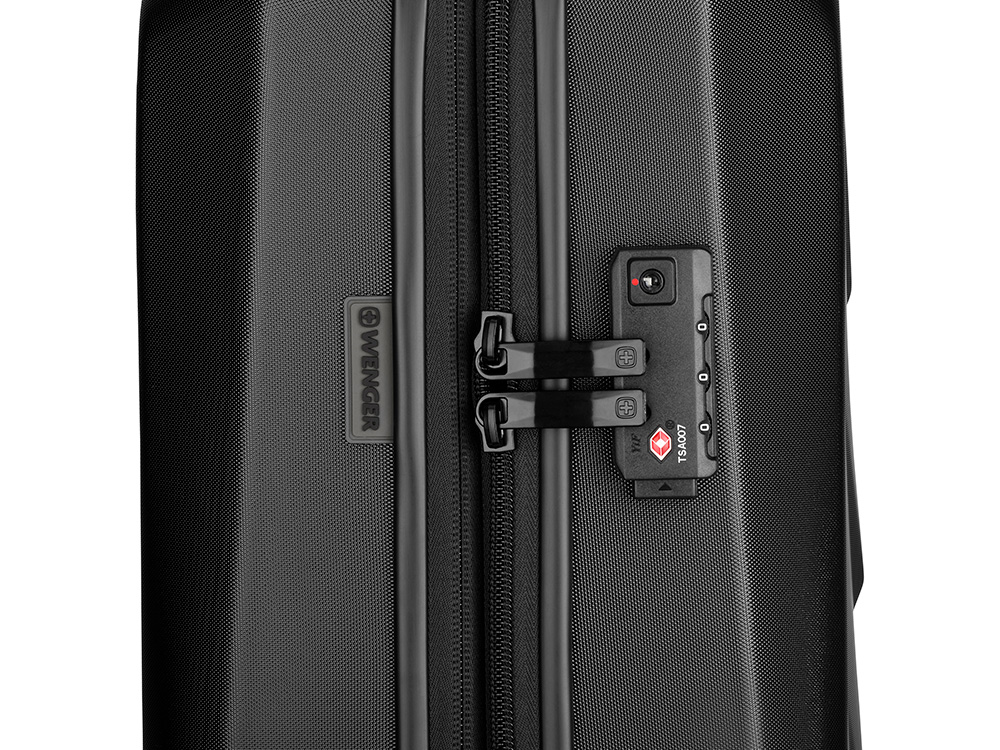 Чемодан WENGER Prymo, чёрный, средний, 45х65х26 см, 59 л, ABS+PC