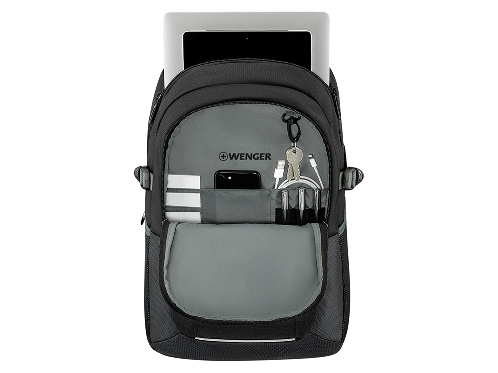 Рюкзак WENGER Ryde 16, черный, полиэстер, 32 x 21 x 47 см, 26 л