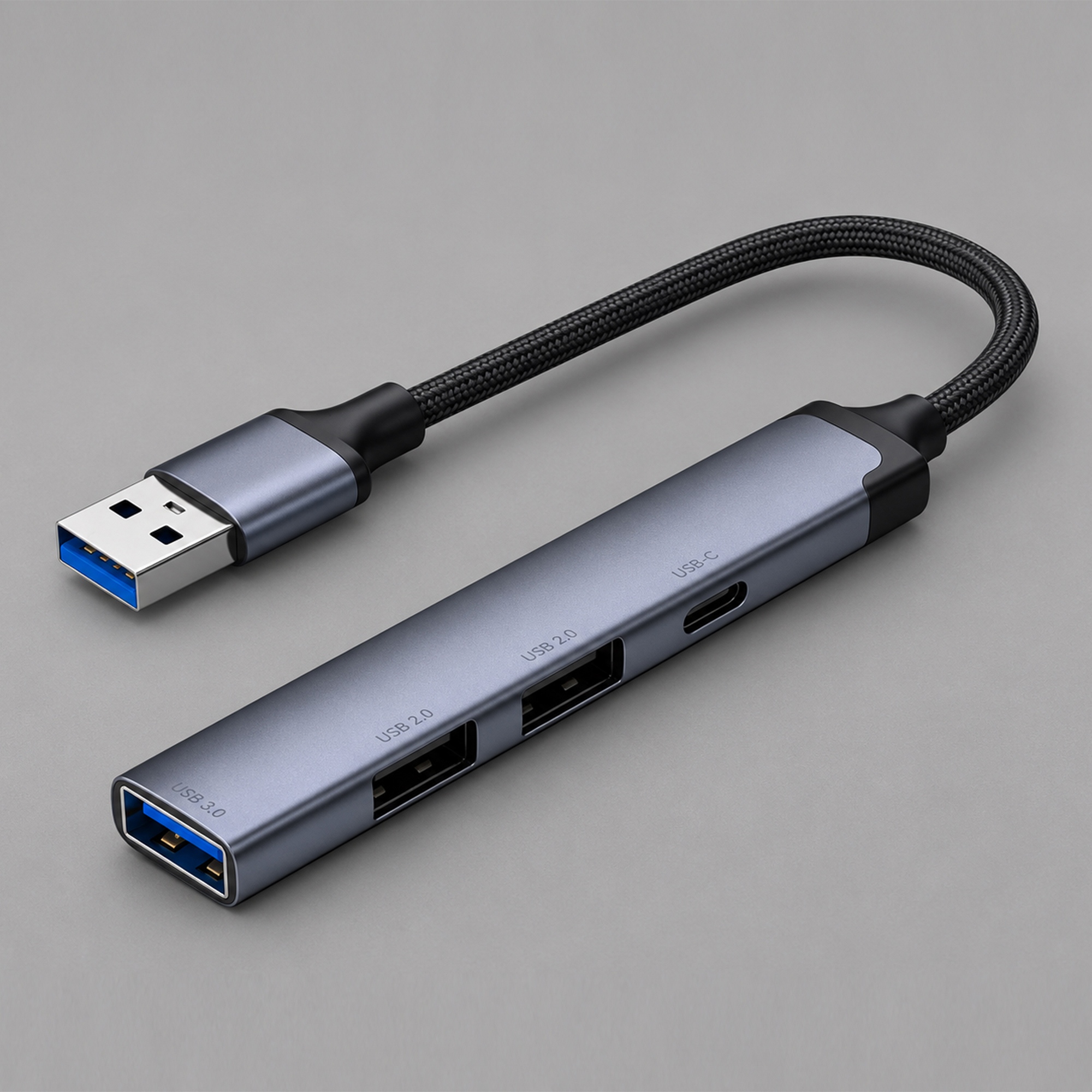 USB-хаб USB-A 3.0 + 2xUSB-A 2.0 + USB-C