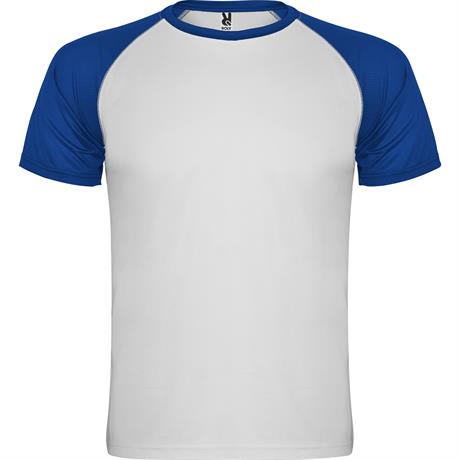 Спортивная футболка INDIANAPOLIS мужская, БЕЛЫЙ/КОРОЛЕВСКИЙ СИНИЙ 3XL