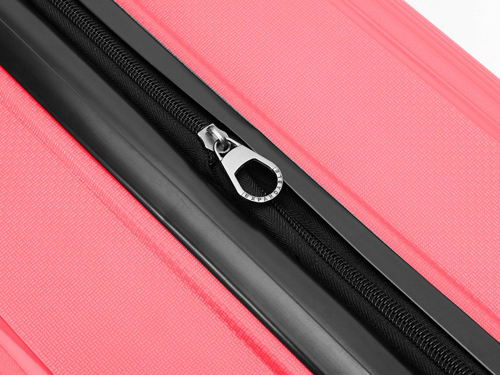 Чемодан TORBER В Отпуск, ярко-розовый, полипропилен, 55 х 36 х 21,5 см, 37 л