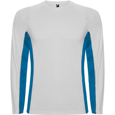 Спортивная футболка SHANGHAI L/S мужская, БЕЛЫЙ/КОРОЛЕВСКИЙ СИНИЙ L
