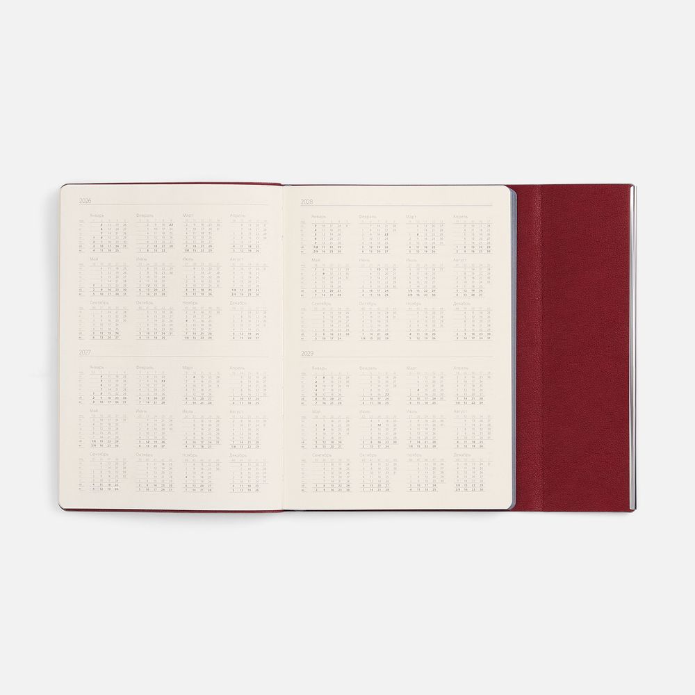 Ежедневник Petrus Flap, недатированный, красный