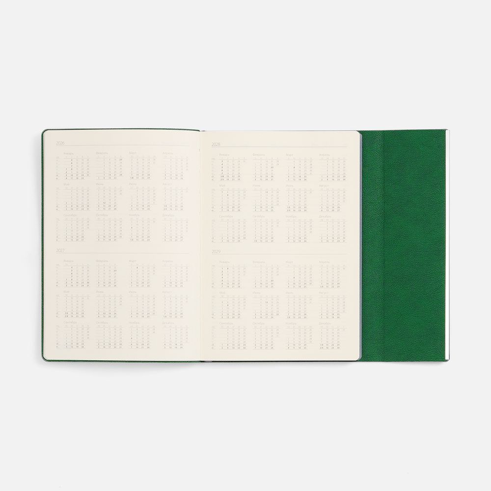 Ежедневник Petrus Flap, недатированный, зеленый