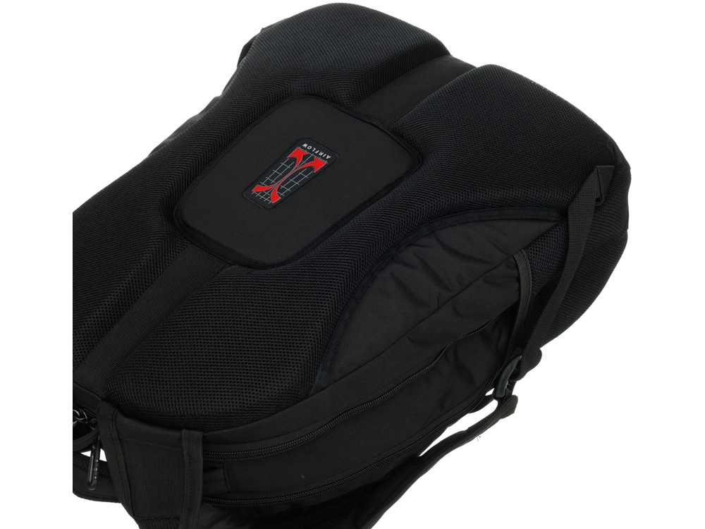 Рюкзак TORBER XPLOR с отделением для ноутбука 15, чёрный/бордовый, полиэстер 600D, 35x20x47 см, 33л