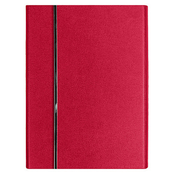 Ежедневник Alfa Bird Petrus A5, красный, недатированный, в твердой обложке с металлическим элементом