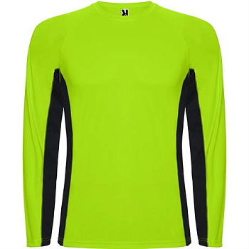 Спортивная футболка SHANGHAI L/S мужская, ФЛУОРЕСЦЕНТНЫЙ ЗЕЛЕНЫЙ/ЧЕРНЫЙ XL