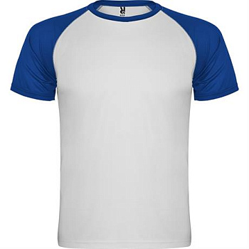 Спортивная футболка INDIANAPOLIS мужская, БЕЛЫЙ/КОРОЛЕВСКИЙ СИНИЙ 2XL