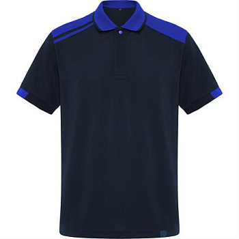 Футболка поло SAMURAI мужская, МОРСКОЙ СИНИЙ/КОРОЛЕВСКИЙ СИНИЙ 2XL