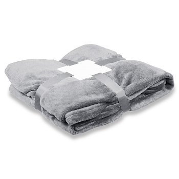 Плед флисовый SUPER SOFT COMFORT TRAVEL, серый